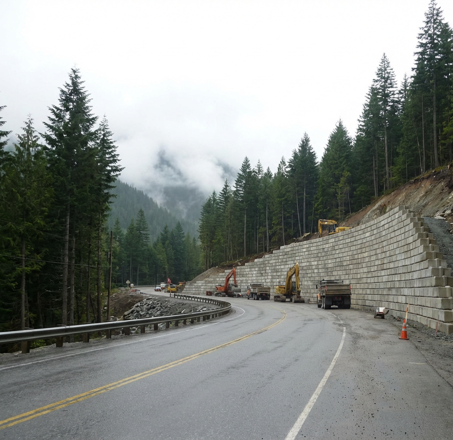 Engineered Retaining Wall Project In BC